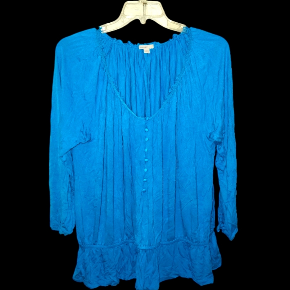 Aqua Blouson Top